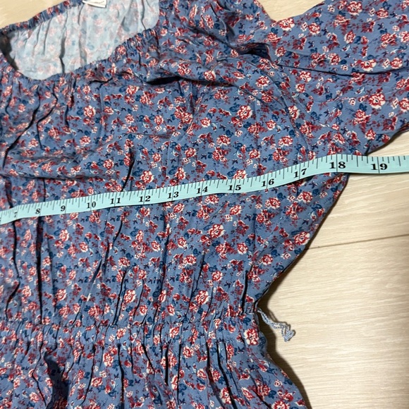 3/$10 La Beca Girls Blue and Pink Floral Long Sleeve Midi Dress - Picture 5 of 9